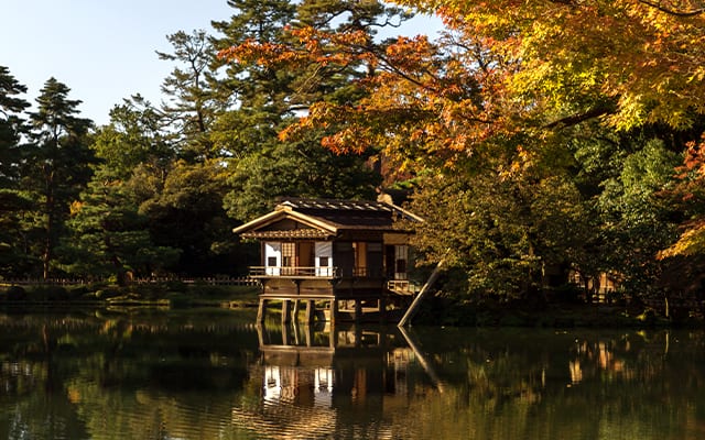 Autumn at the Kenroku-en Garden in Kanazawa City.